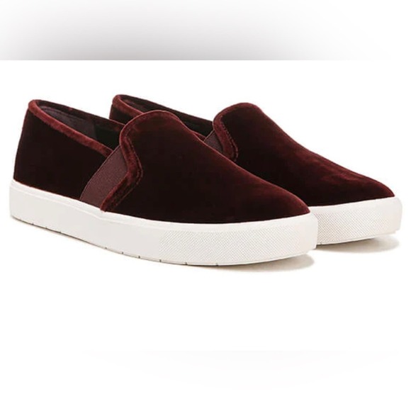 Vince Blair Velvet Sneaker Burgundy Oxblood 8 NWOB - Picture 2 of 6